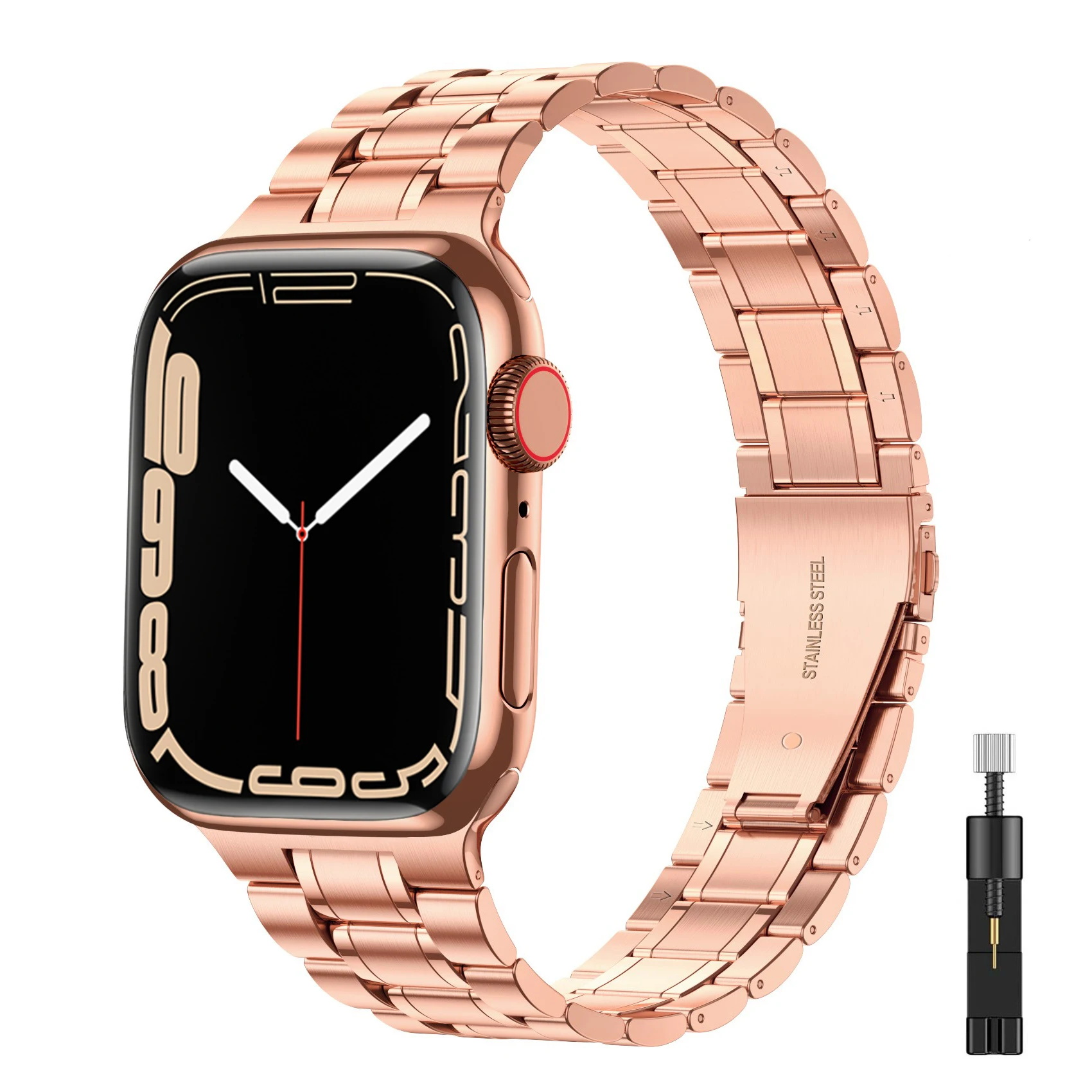 Stainless Steel Strap for Apple watch band 44mm 40mm 45mm 41mm 42mm 38mm 3 4 5 6 SE 44 mm Metal bracelet iWatch Series 7 45 mm