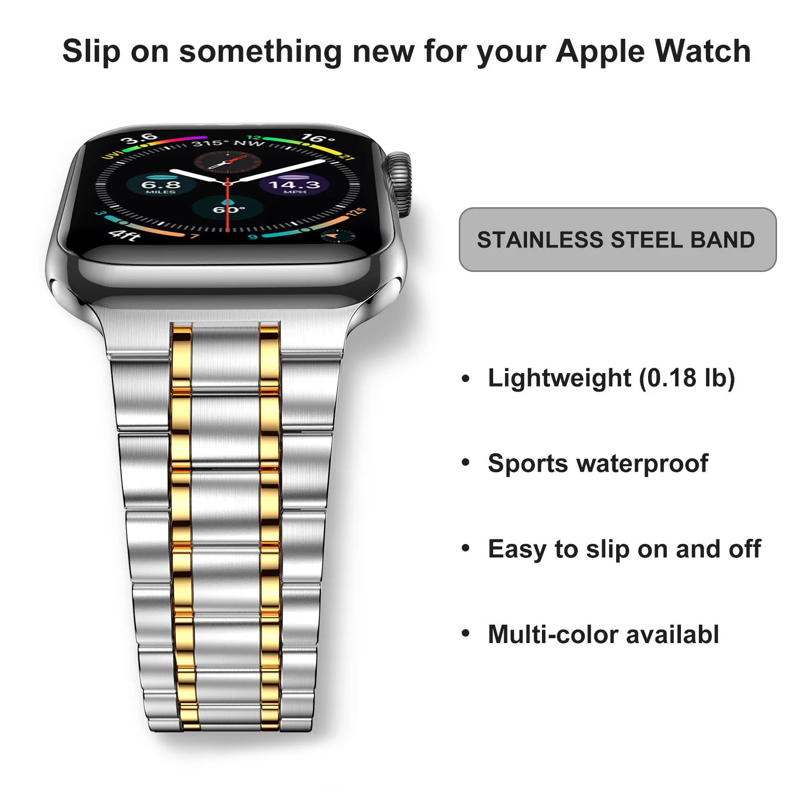 Stainless Steel Strap for Apple watch band 44mm 40mm 45mm 41mm 42mm 38mm 3 4 5 6 SE 44 mm Metal bracelet iWatch Series 7 45 mm