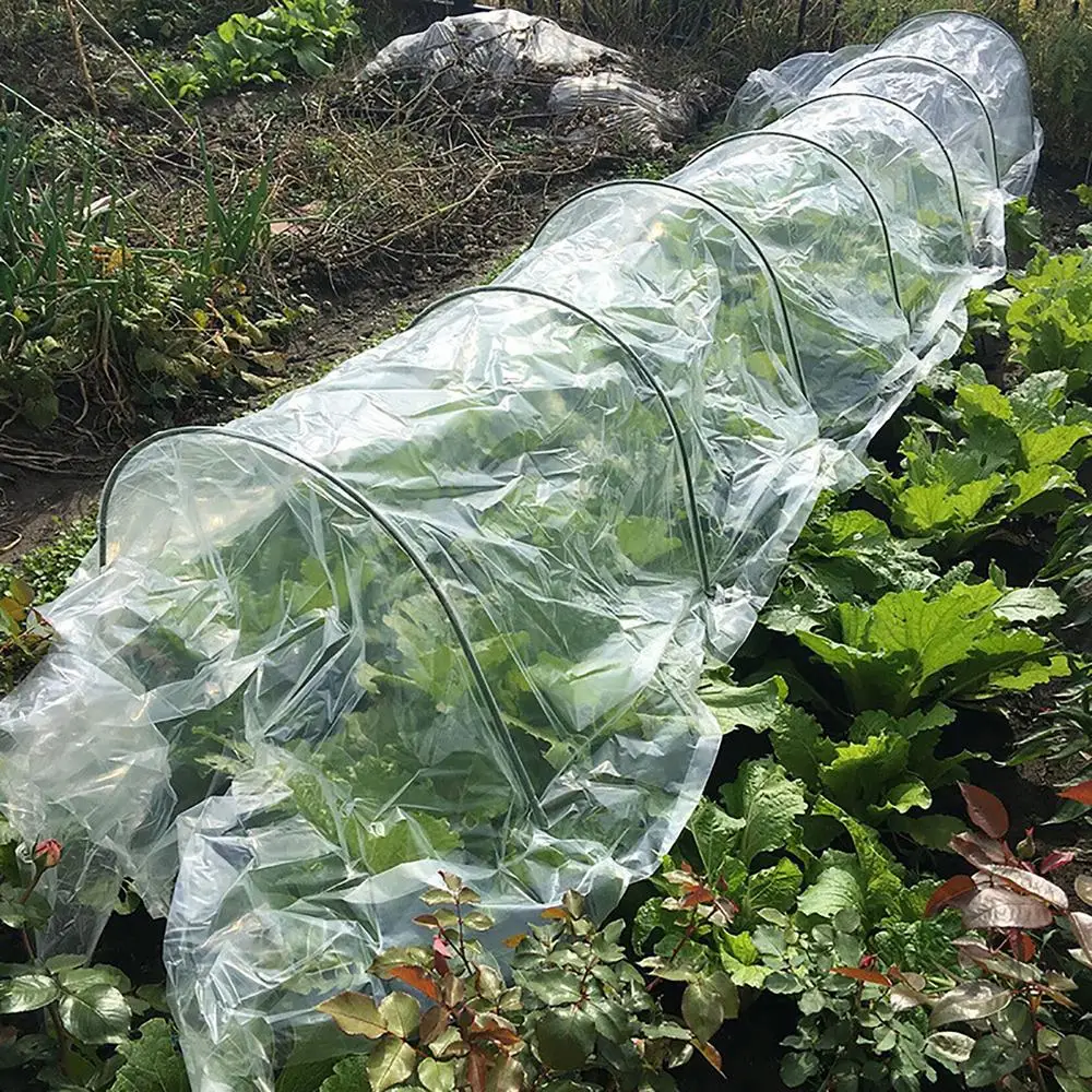 Greenhouse Hoops Garden Plant Hoop Grow Tunnel Support Hoops Plant Holder Tools with PE Cover Greenhouse Hoops Plant Grow Tunnel