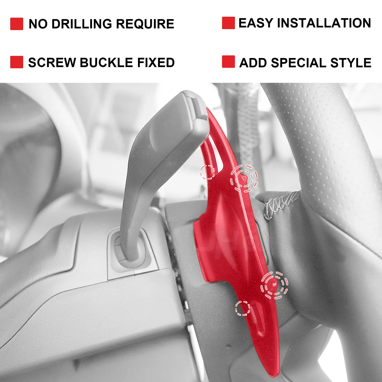 JHO Car Steering Wheel Shifter Extension Paddle for Ford Explorer 2020 2021 Base XLT Limited Platinum Interior Accessories