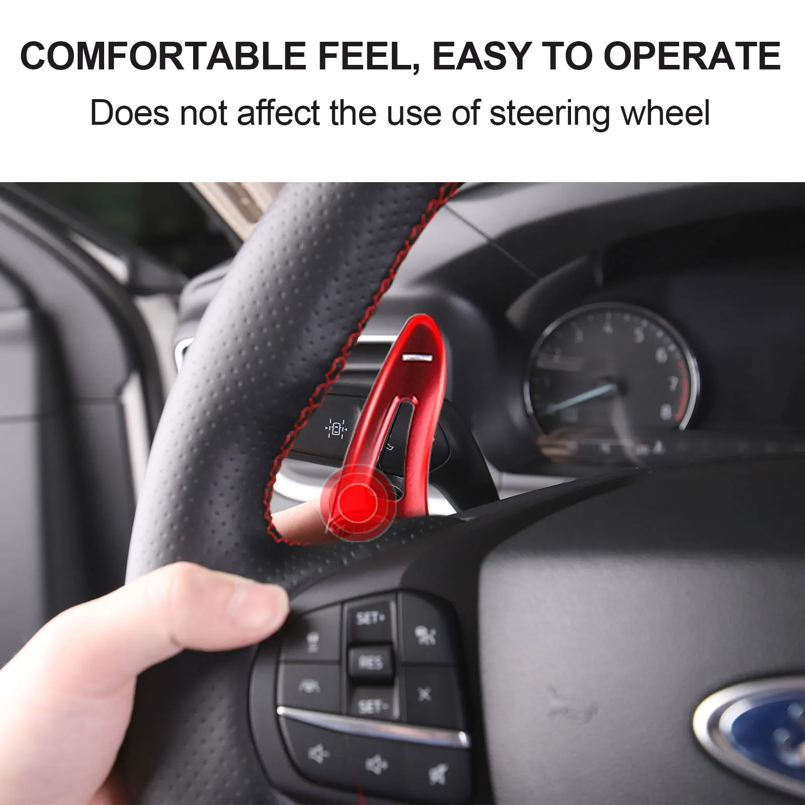 JHO Car Steering Wheel Shifter Extension Paddle for Ford Explorer 2020 2021 Base XLT Limited Platinum Interior Accessories