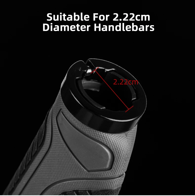 ROCKBROS Bicycle Handlebar Grips Double Lock Soft Rubber Handlebar Grips Anti-slip Shock-absorption Grips MTB Bike Accessories