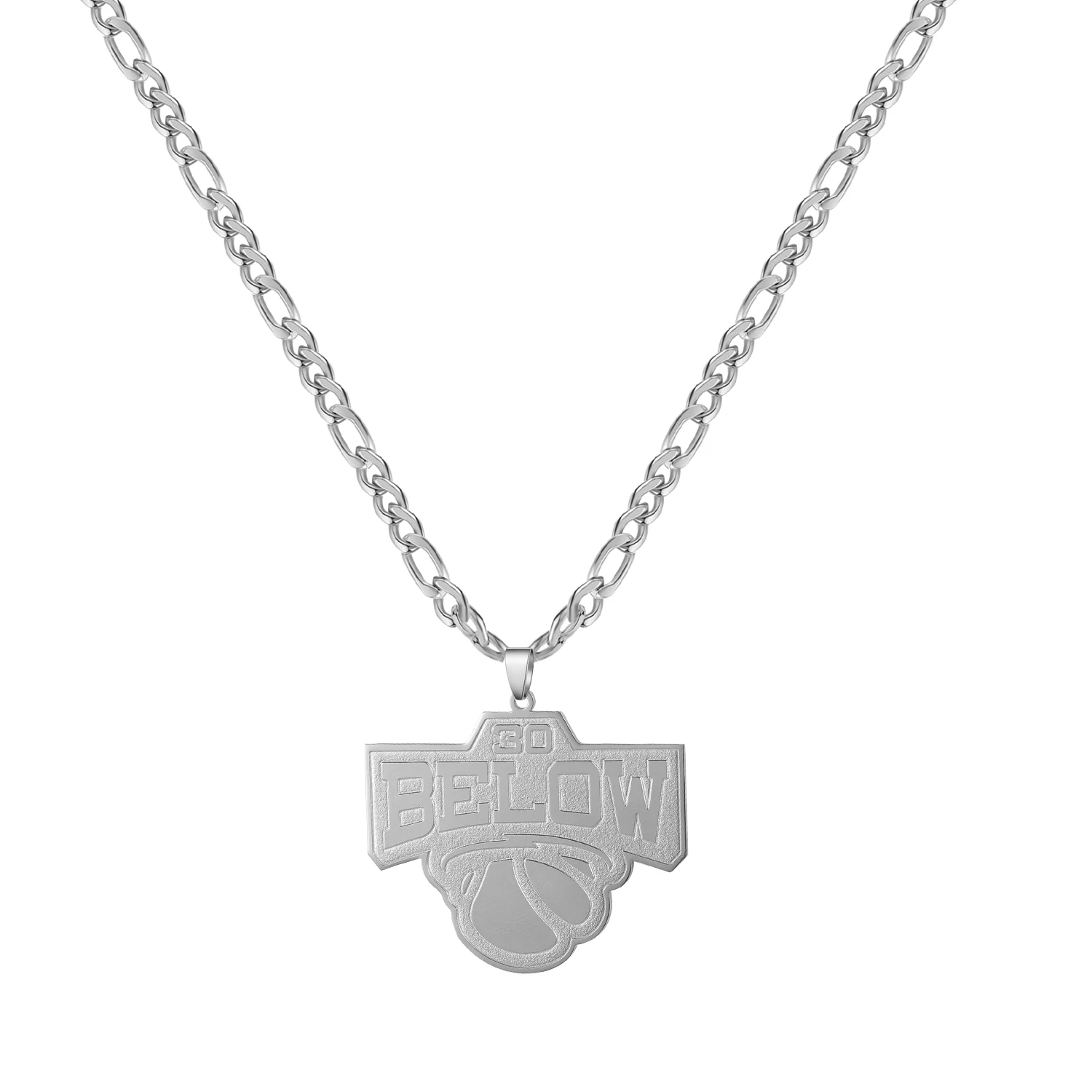 Customized Personalized Brand Logo Necklaces Pendant Chain Stainless Steel Engraved Picture Handwritten Letter Name Jewelry Gift