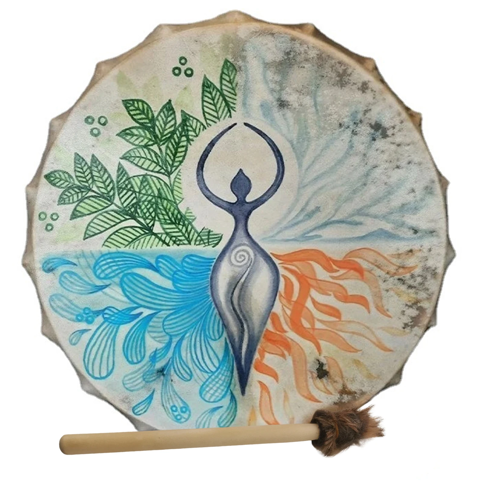 Shaman Drum Handmade Shamanic Drum Music Spiritual Bass Drum For Spiritual Music Sound Healing Adult Drum Reflection And