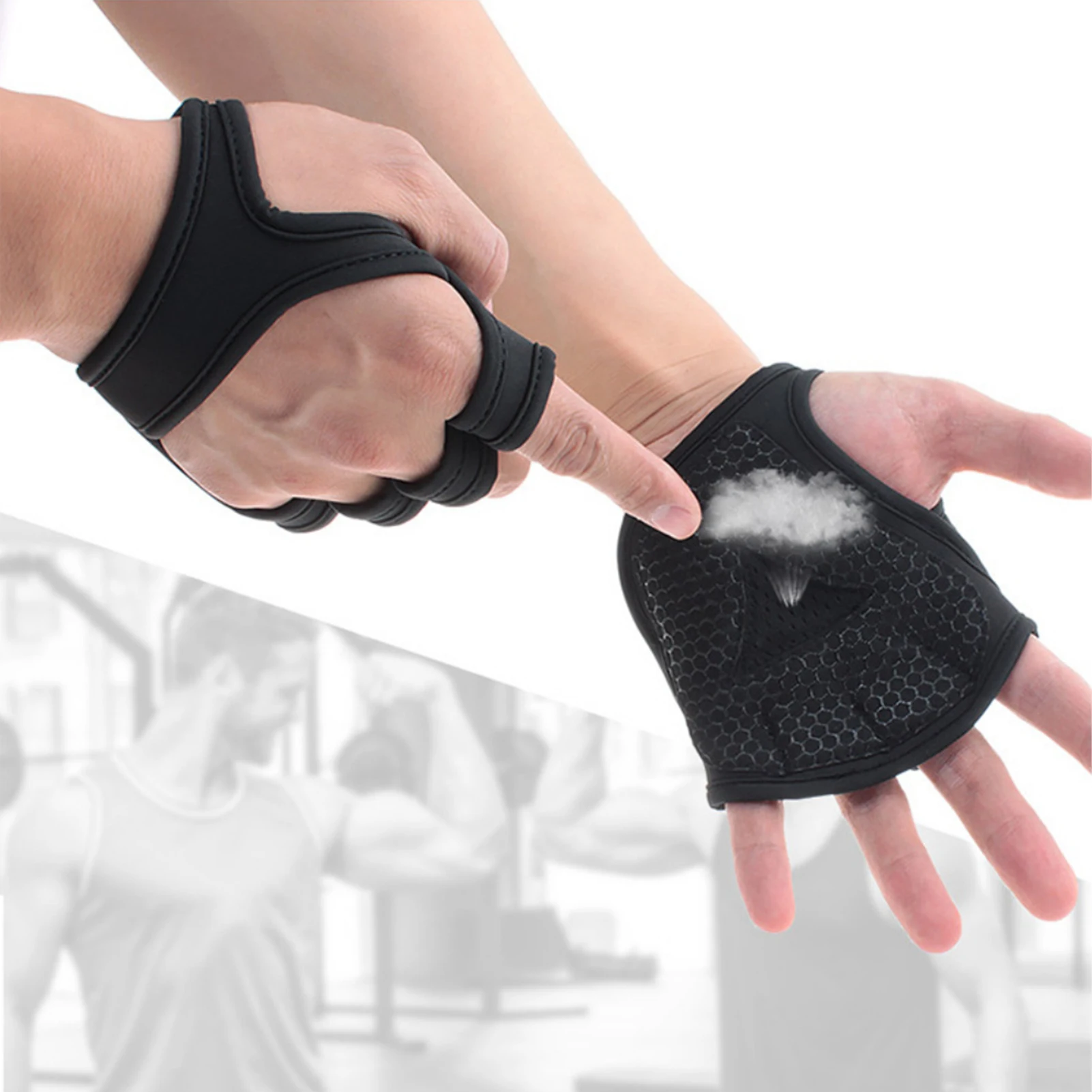 Lifting Palm Dumbbell Grips Pads Unisex Anti Skid Weight Cross Training Gloves Gym Workout Fitness Sports For Hand Protector