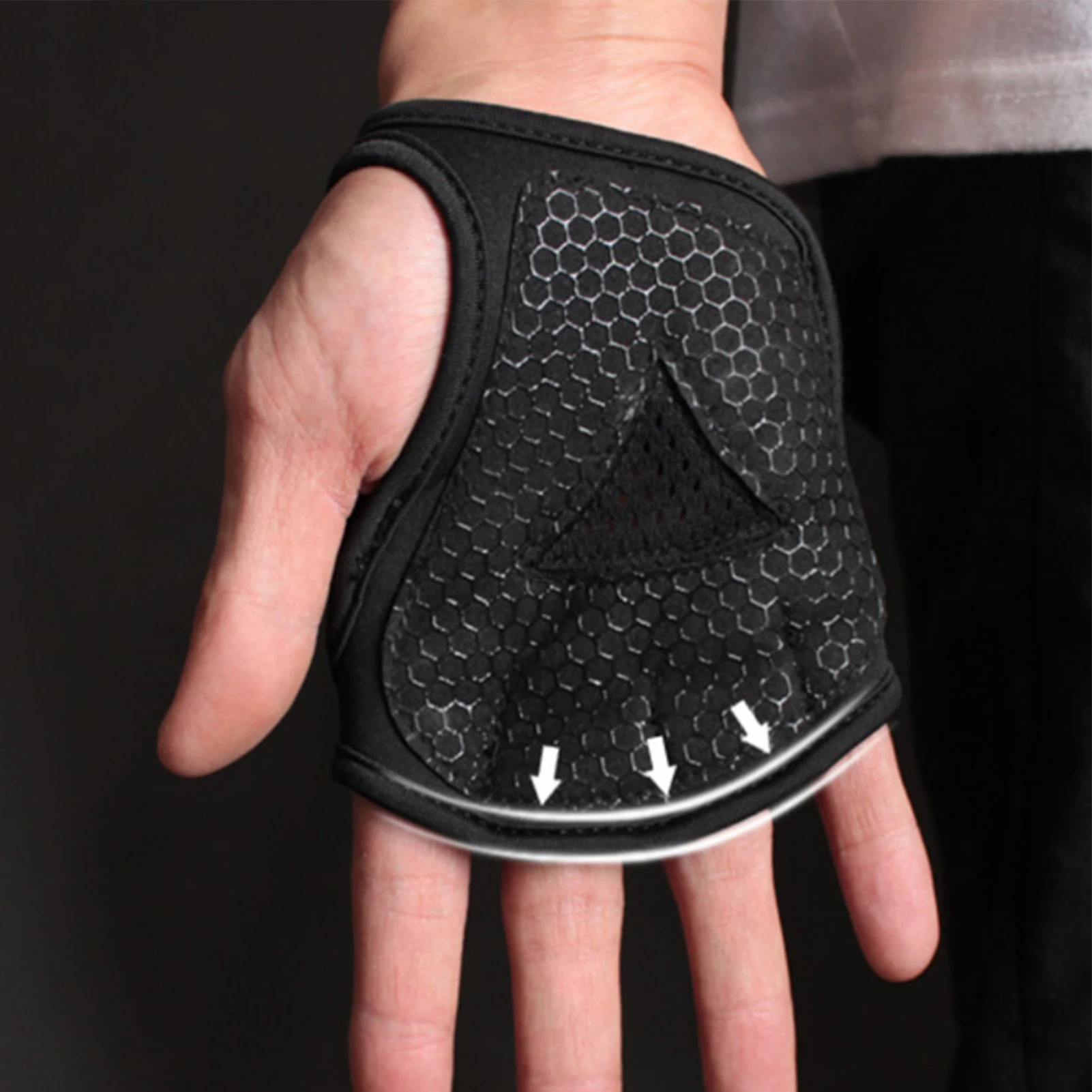 Lifting Palm Dumbbell Grips Pads Unisex Anti Skid Weight Cross Training Gloves Gym Workout Fitness Sports For Hand Protector