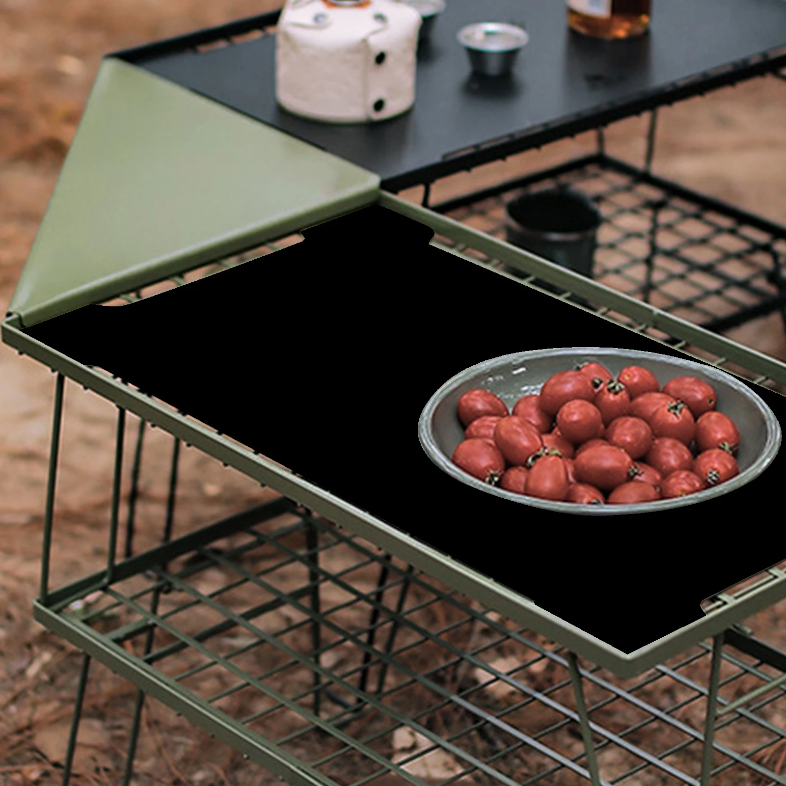 Table Top Board Stable Tabletop Solid Steel Desk Table Top Countertop for Camping Steel Table Top Grid Table Cover for BBQ