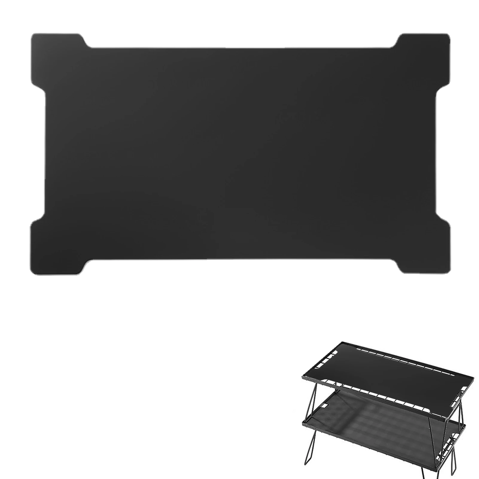 Table Top Board Stable Tabletop Solid Steel Desk Table Top Countertop for Camping Steel Table Top Grid Table Cover for BBQ