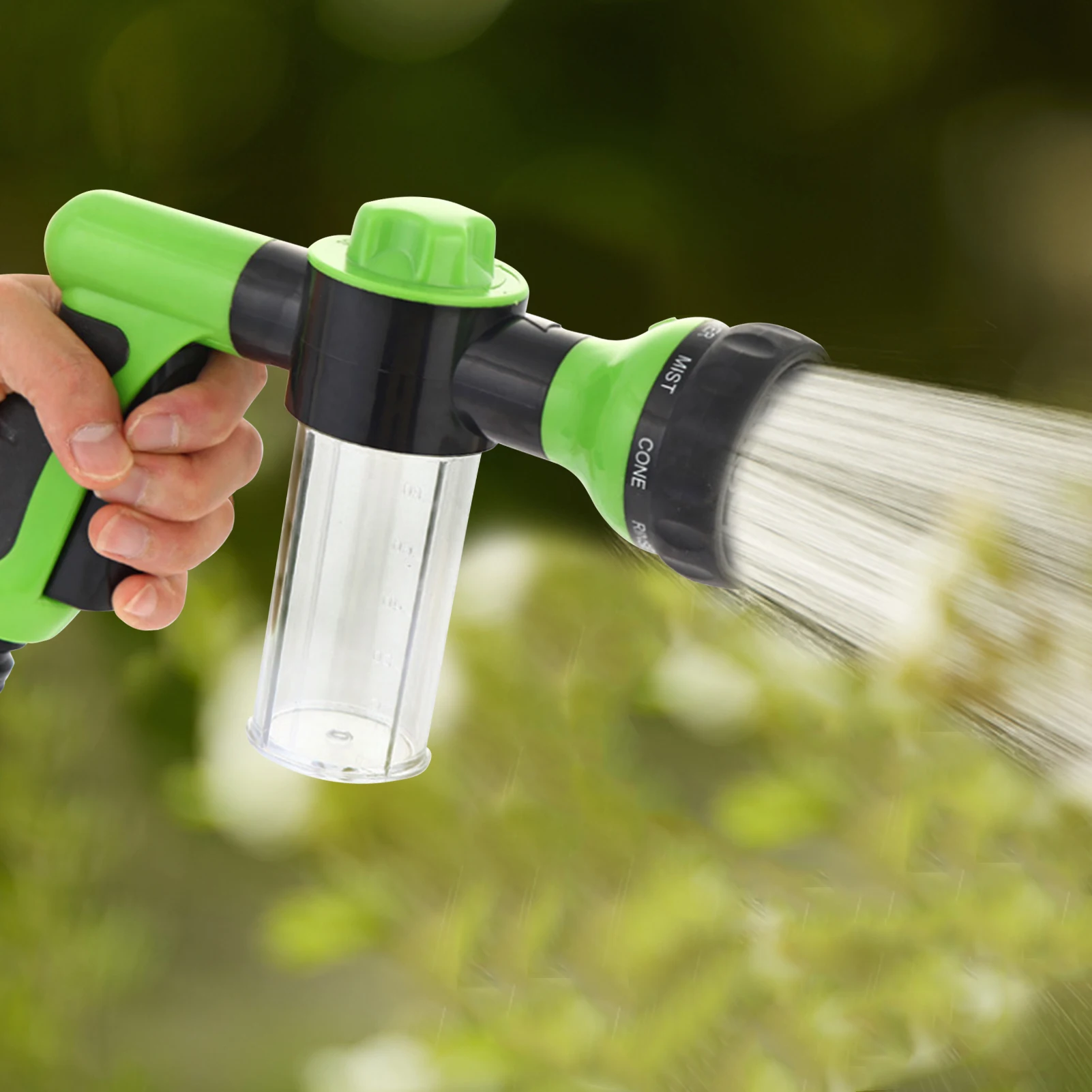 Portable Auto Foam Lance Water Hose Nozzle Sprayer High Pressure Nozzle Jet Car Washer Sprayer Cleaning Tool Soap Dispenser