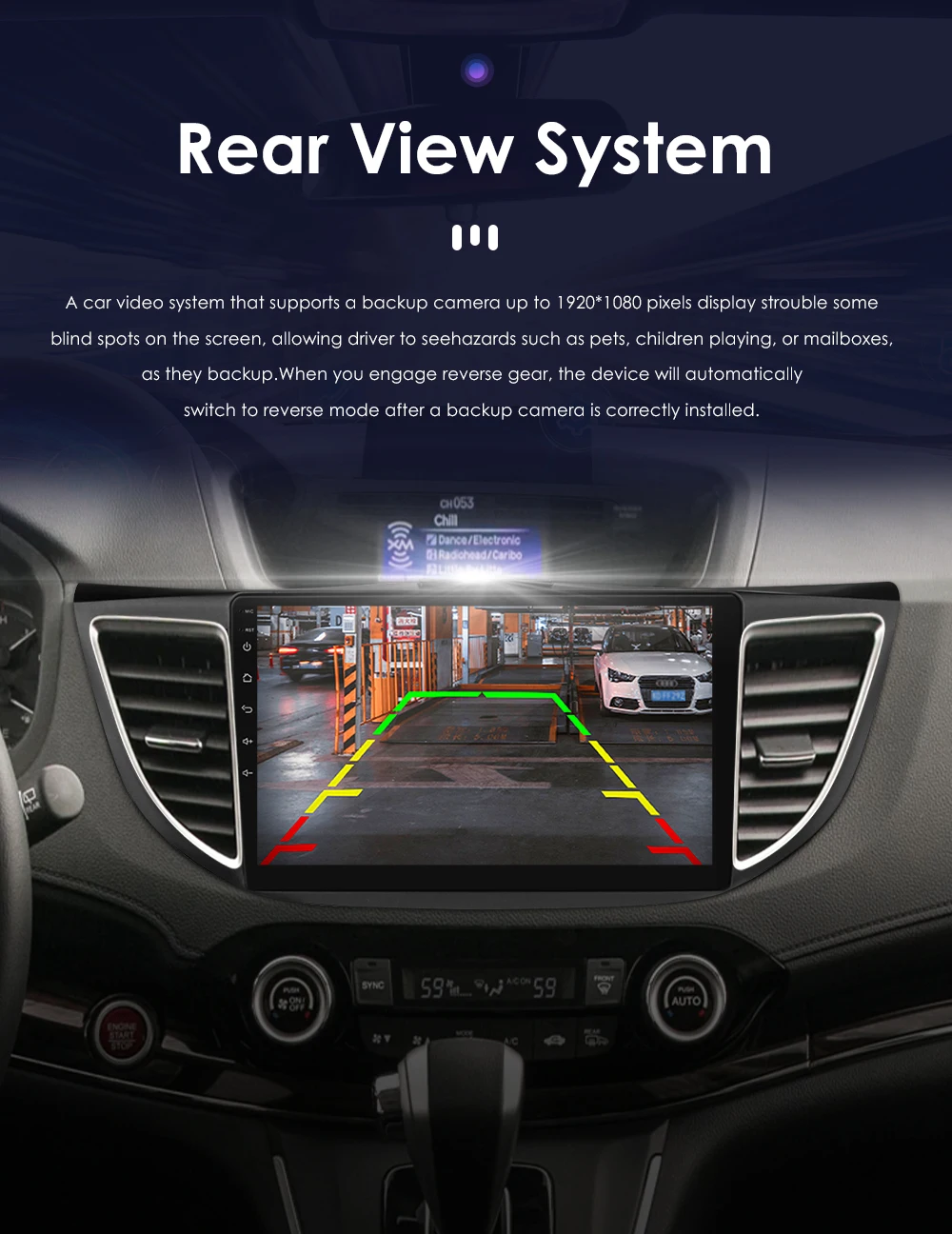 Hizpo 10.1" 2 Din Car Radio Carplay for Honda CRV 2012-2016 Android 13 GPS Navigation Multimedia Player Audio Stereo SWC BT 4G