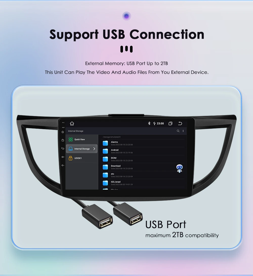 Hizpo 10.1" 2 Din Car Radio Carplay for Honda CRV 2012-2016 Android 13 GPS Navigation Multimedia Player Audio Stereo SWC BT 4G