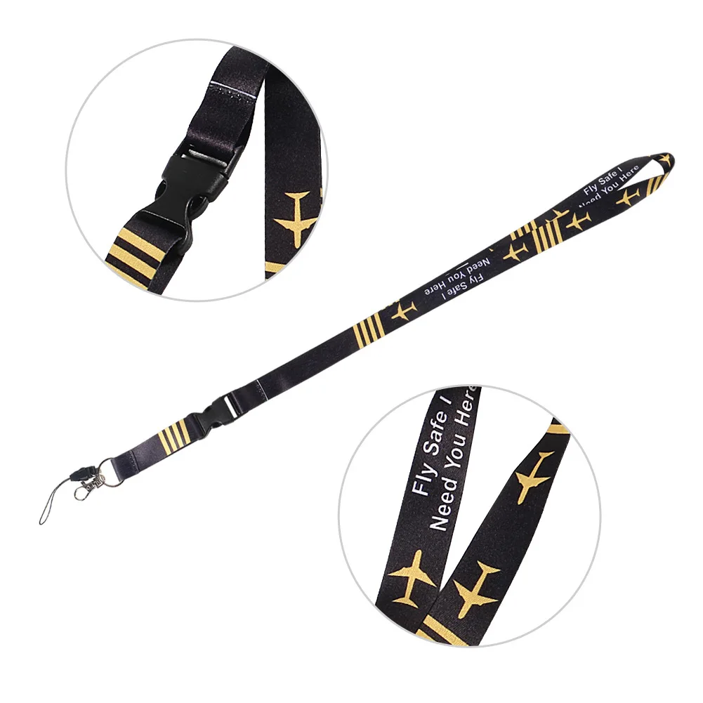 SOMEHOUR Pilot Lanyards Keychain Carabiner Phone Neck Straps ID Card Pass Gym Badge Hang Rope Keyholder Fashion Aviation Gifts