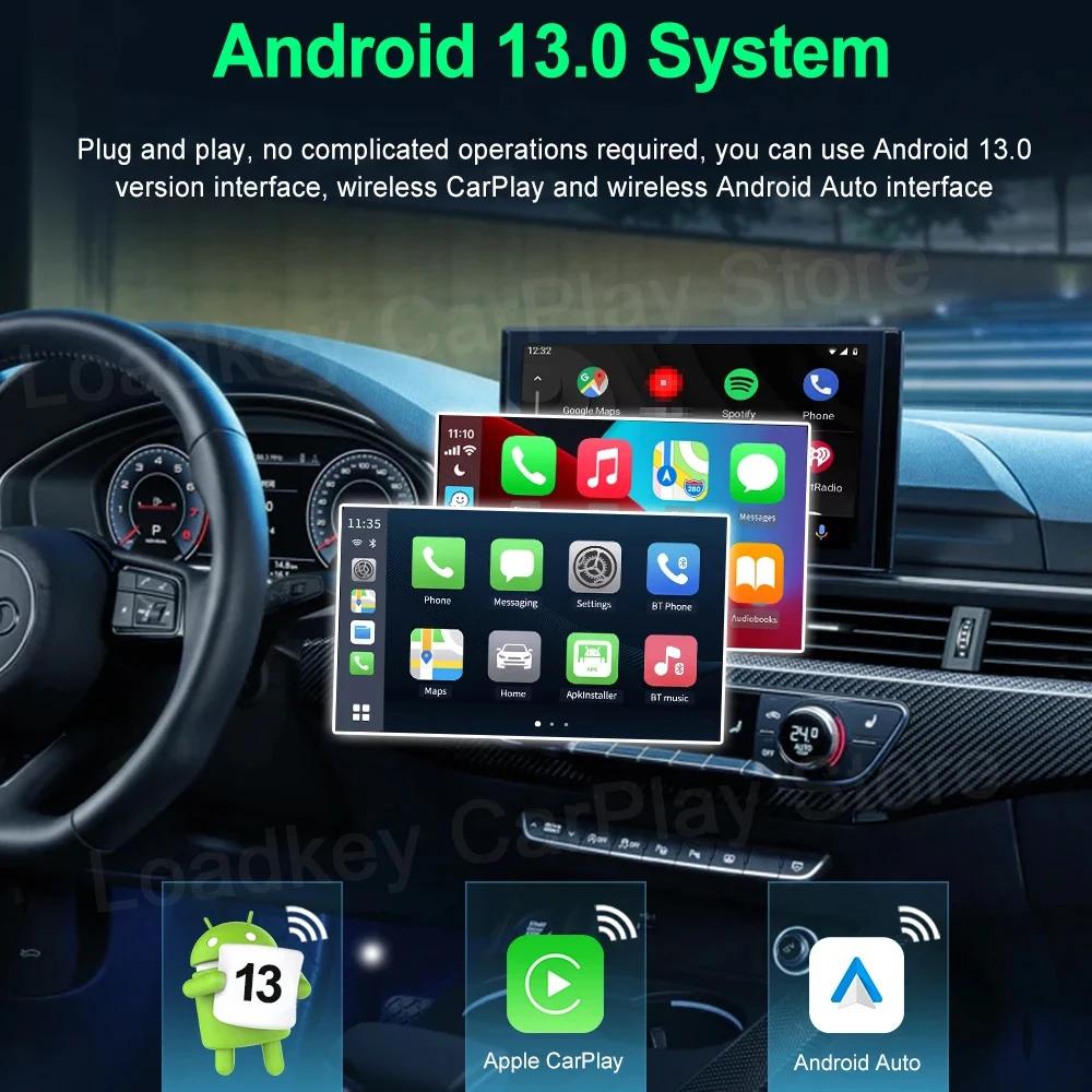 Carlinkit Plus QCM 6125 64G Android 13 CarPlay Ai Android Tv Box Wireless CarPlay Android Auto For Netflix YouTube Spotify IPTV