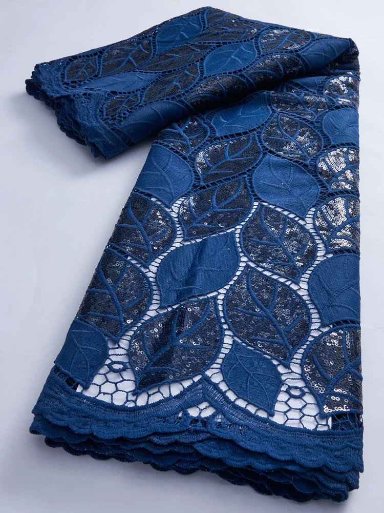 White African Water Soluble Lace Fabric 5Yards 2024 French Nigerian Guipure Cord Lace Fabric For Women Dress Wedding TY3022