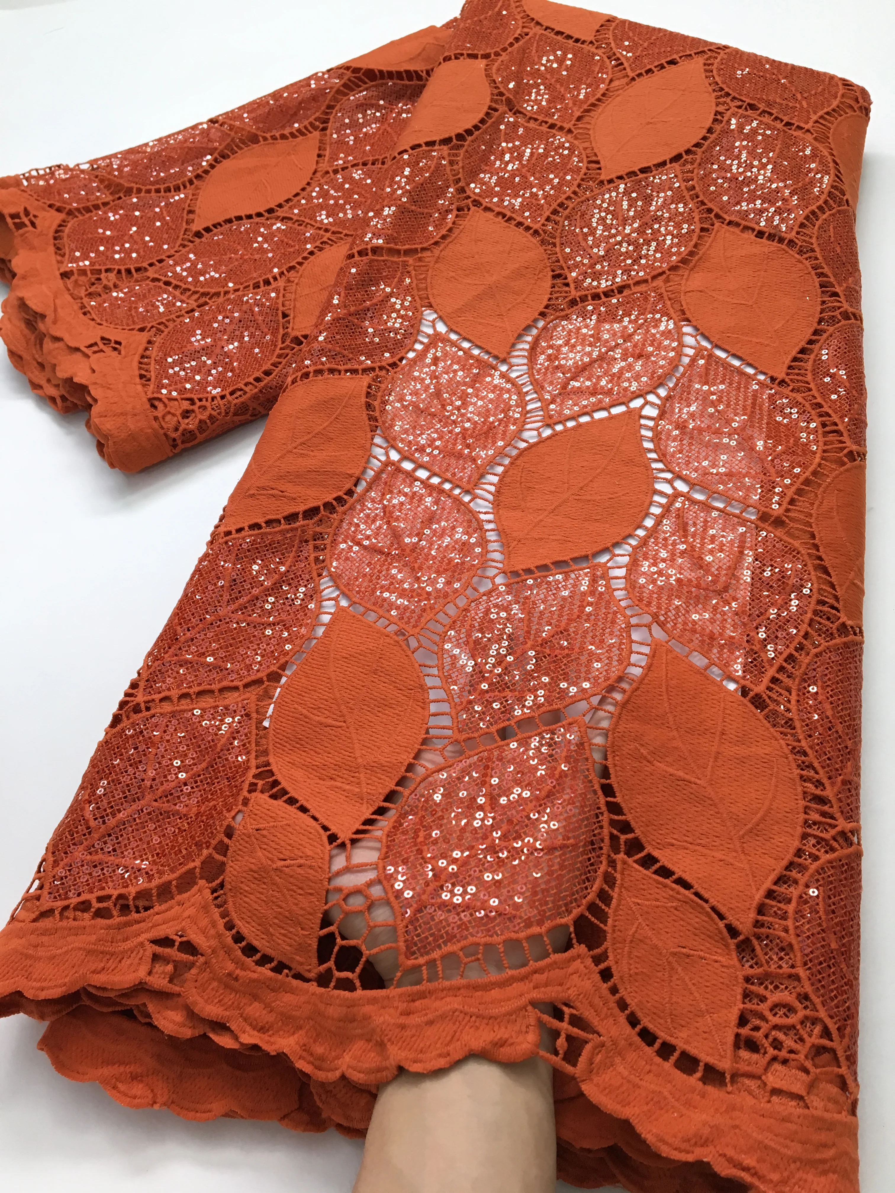 White African Water Soluble Lace Fabric 5Yards 2024 French Nigerian Guipure Cord Lace Fabric For Women Dress Wedding TY3022