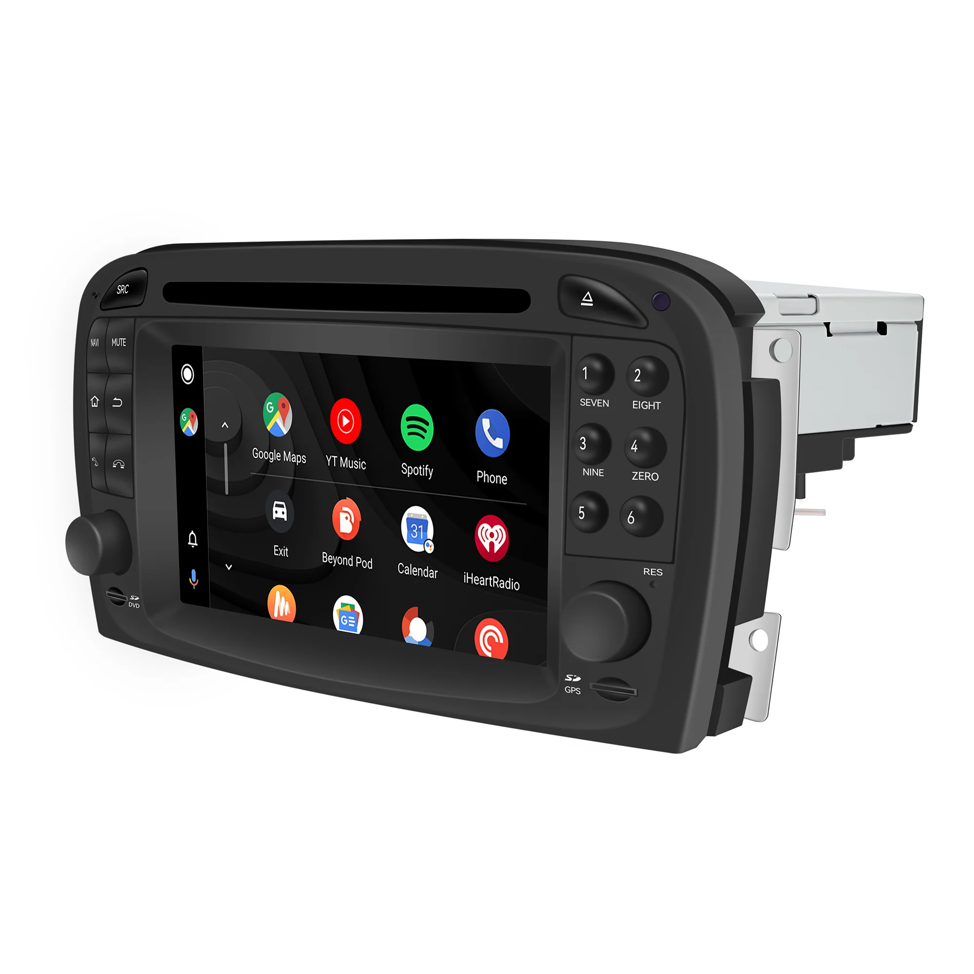 Hualingan for Mercedes SL R230 Radio SL350 SL500 SL55 SL600 SL65 6.2 "Touch Screen Car Stereo Android Auto CarPlay Head Unit DVD