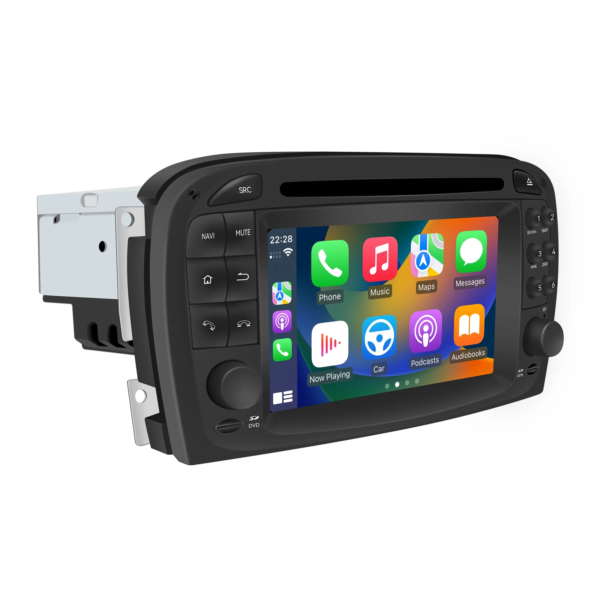 Hualingan for Mercedes SL R230 Radio SL350 SL500 SL55 SL600 SL65 6.2 "Touch Screen Car Stereo Android Auto CarPlay Head Unit DVD