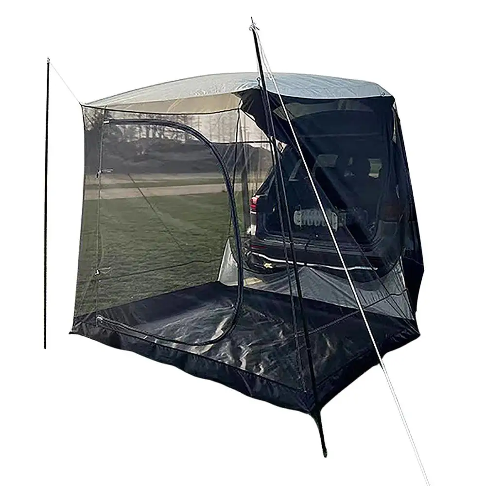 5-6 Person Car Truck Tent For Camping SUV MPV Car Rear Tent Waterproof Auto Tail Tent Awning Beach Sunshade For Self-driving