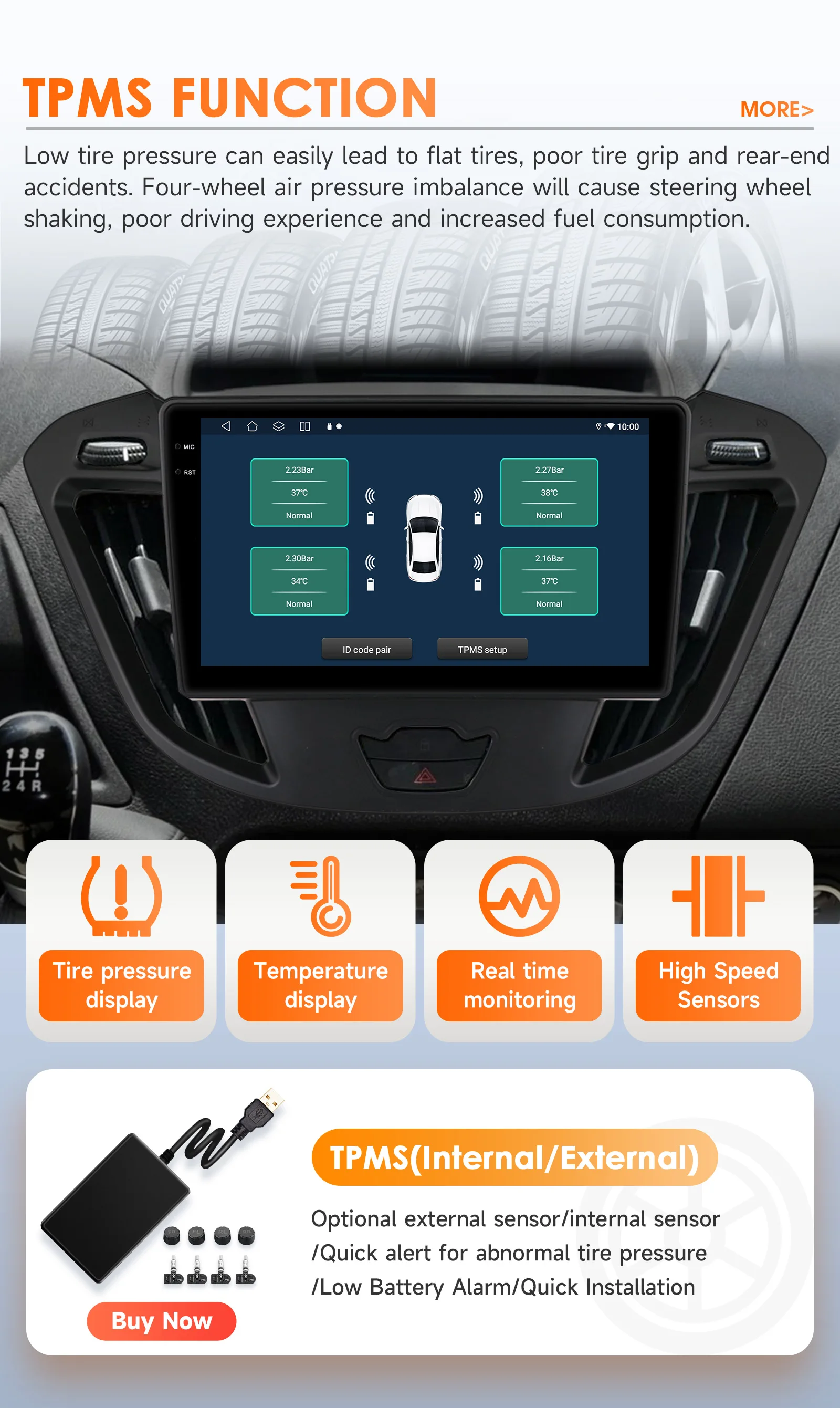 Hizpo 8G 128G Android Auto Carplay Car Radio For Ford Transit Tourneo Custom 2013-2021 Multimedia Video Player Navigation GPS BT