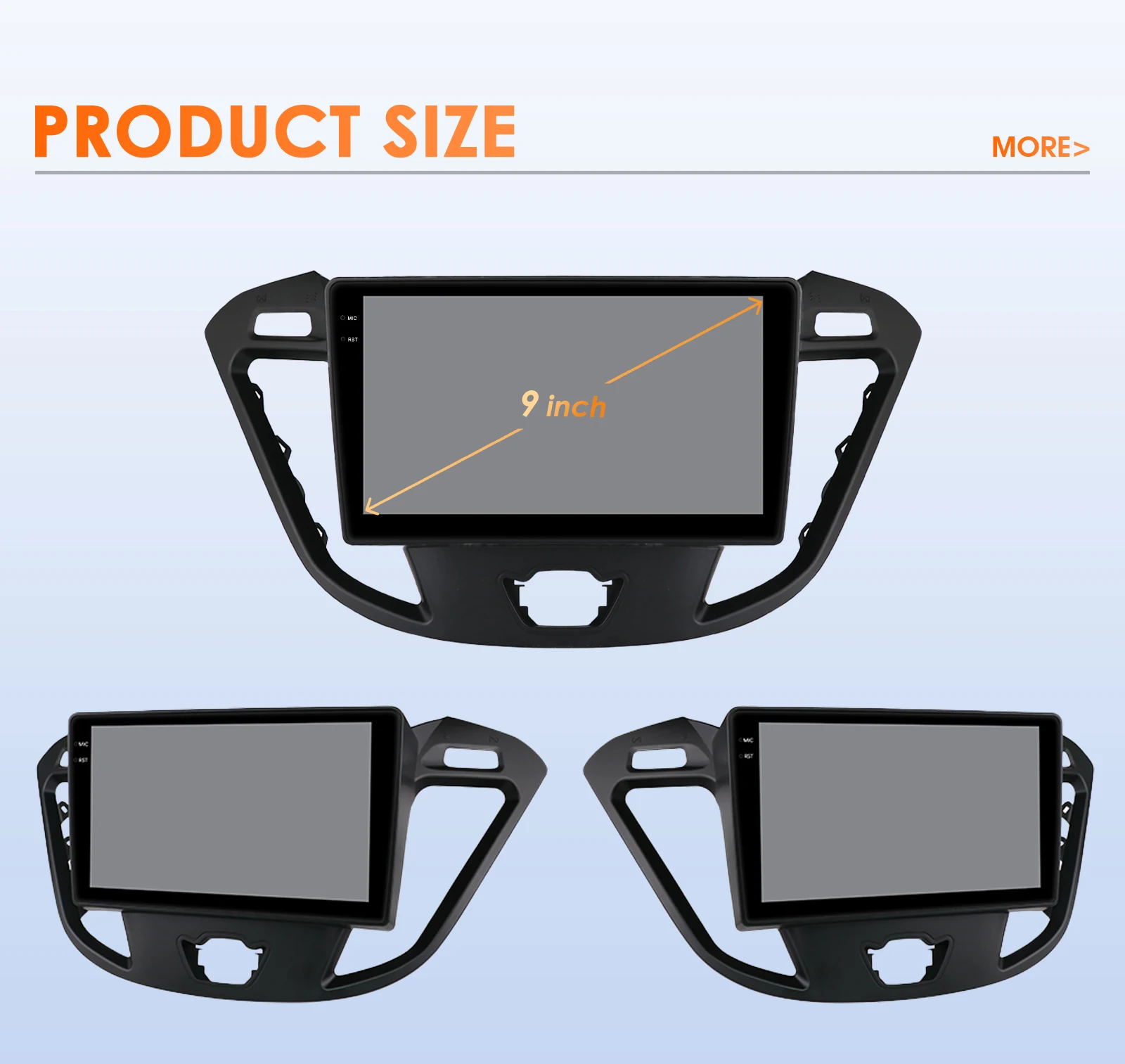 Hizpo 8G 128G Android Auto Carplay Car Radio For Ford Transit Tourneo Custom 2013-2021 Multimedia Video Player Navigation GPS BT