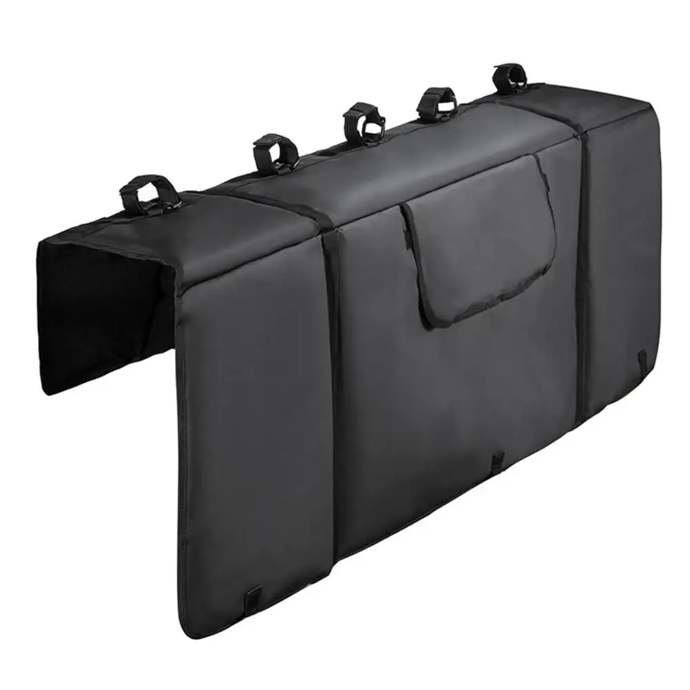 Tailgate Bike Pads Waterproof Tailgate Truck Protection Pad with Secure Bike Frame Straps 2 Tool Pockets Load up to 5 Bicycles
