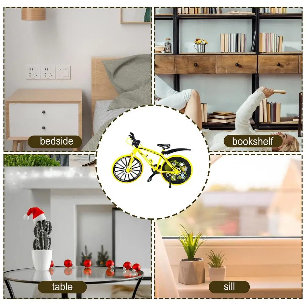 Mountain Bike Model Mini Metal Racing Bike Bicycle Model Portable MIni Metal Diecast Racing Bike Bicycle Model For Kids Children