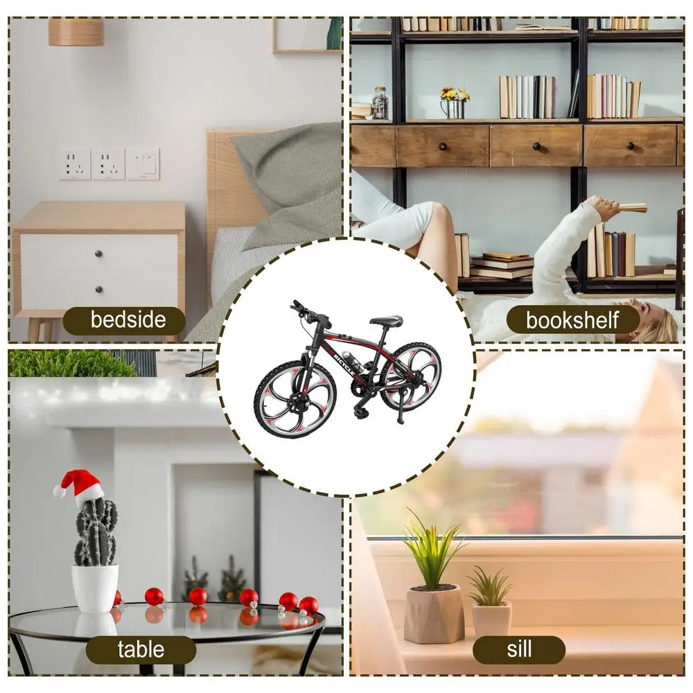 Mountain Bike Model Mini Metal Racing Bike Bicycle Model Portable MIni Metal Diecast Racing Bike Bicycle Model For Kids Children