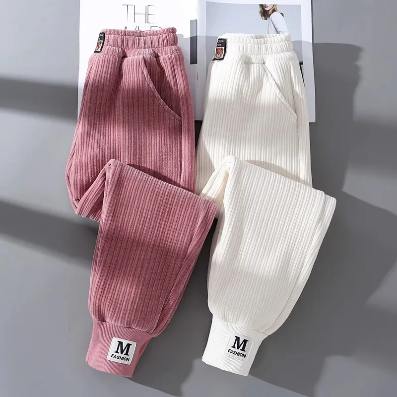 Children's Winter Warm Pant Kids Girls And Boy Sweatpants Winter Corduroy Thick Outer Wear Baby Sports Pants Children Boy Pant