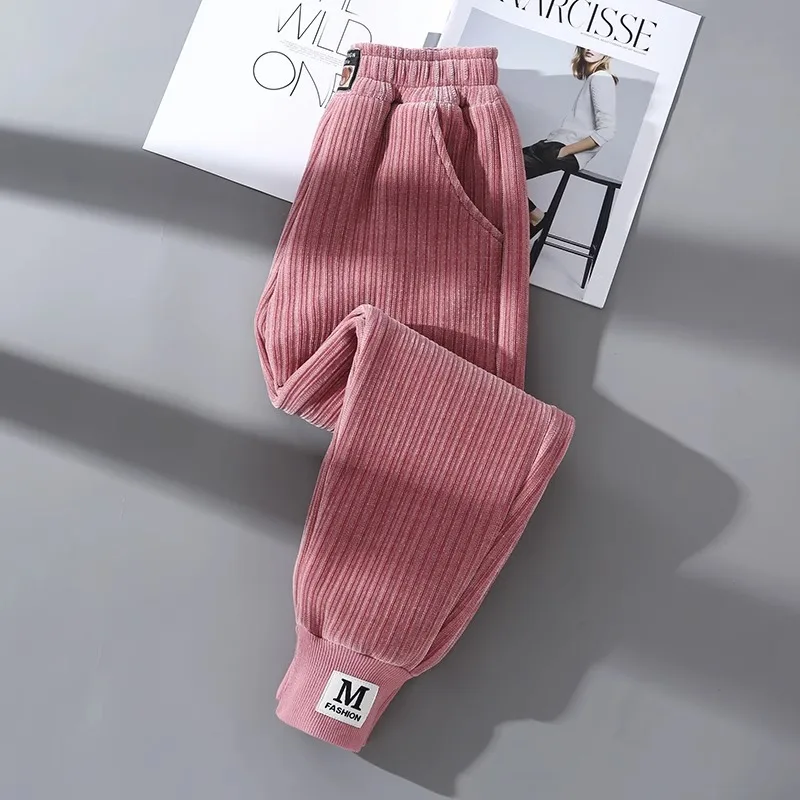 Children's Winter Warm Pant Kids Girls And Boy Sweatpants Winter Corduroy Thick Outer Wear Baby Sports Pants Children Boy Pant