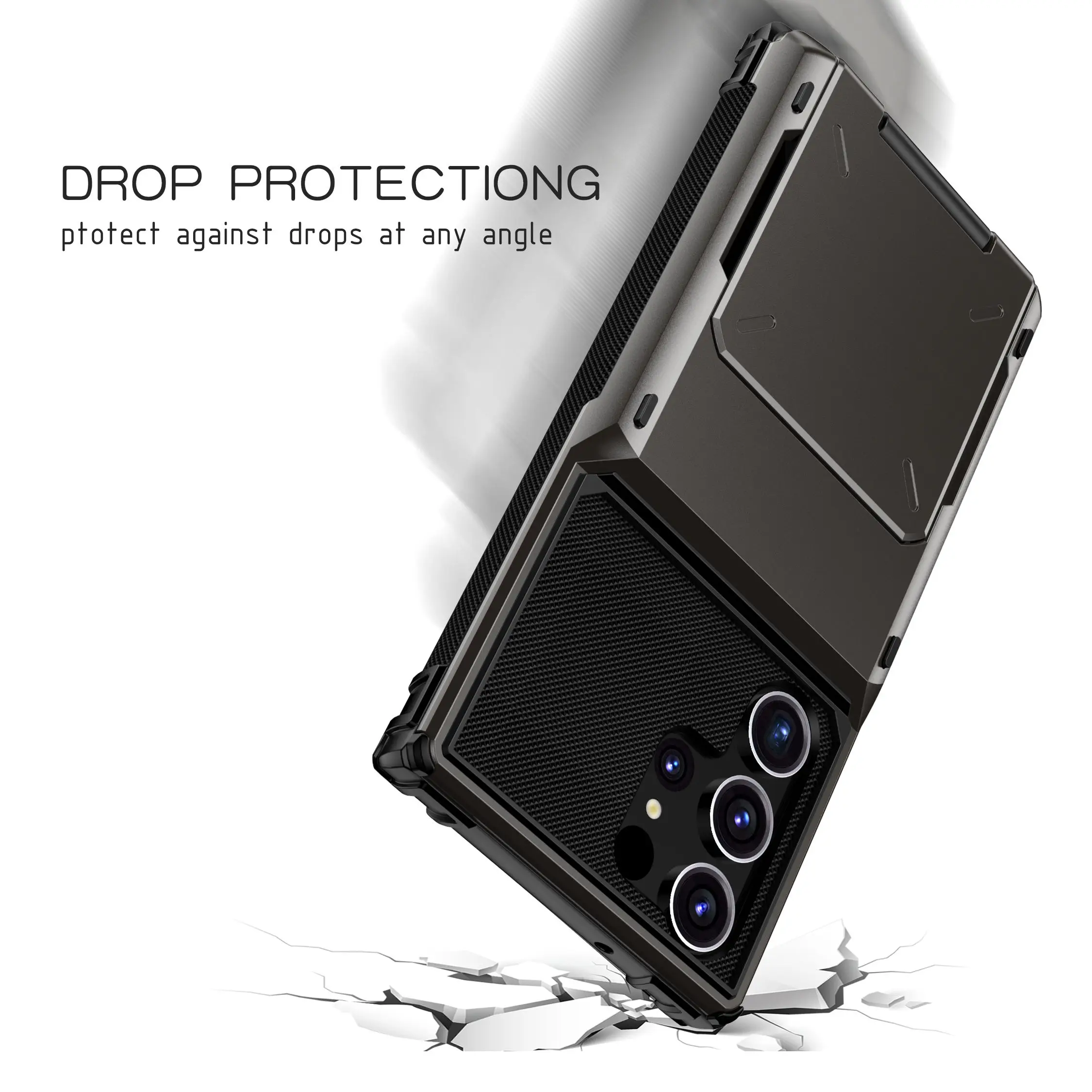 For Samsung Galaxy S25 S24 Ultra S25 S24 Plus S24 FE Wallet Case with Card Holder, Dual Layer Heavy Duty Shockproof Phone Cover