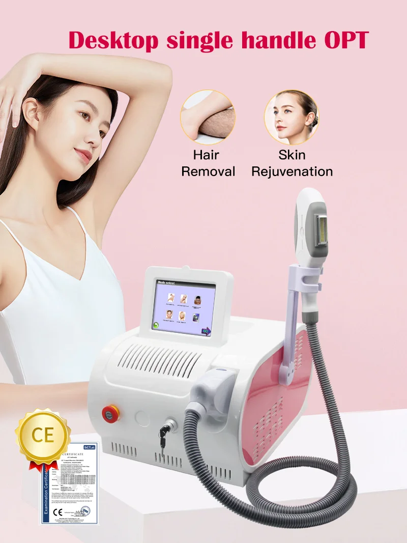 500,000 Shoots OPT Painless IPL Ice E Light 8 Filters Anti-Aging Cooling System Photonic Rejuvenation Hair Removal Machine Salon
