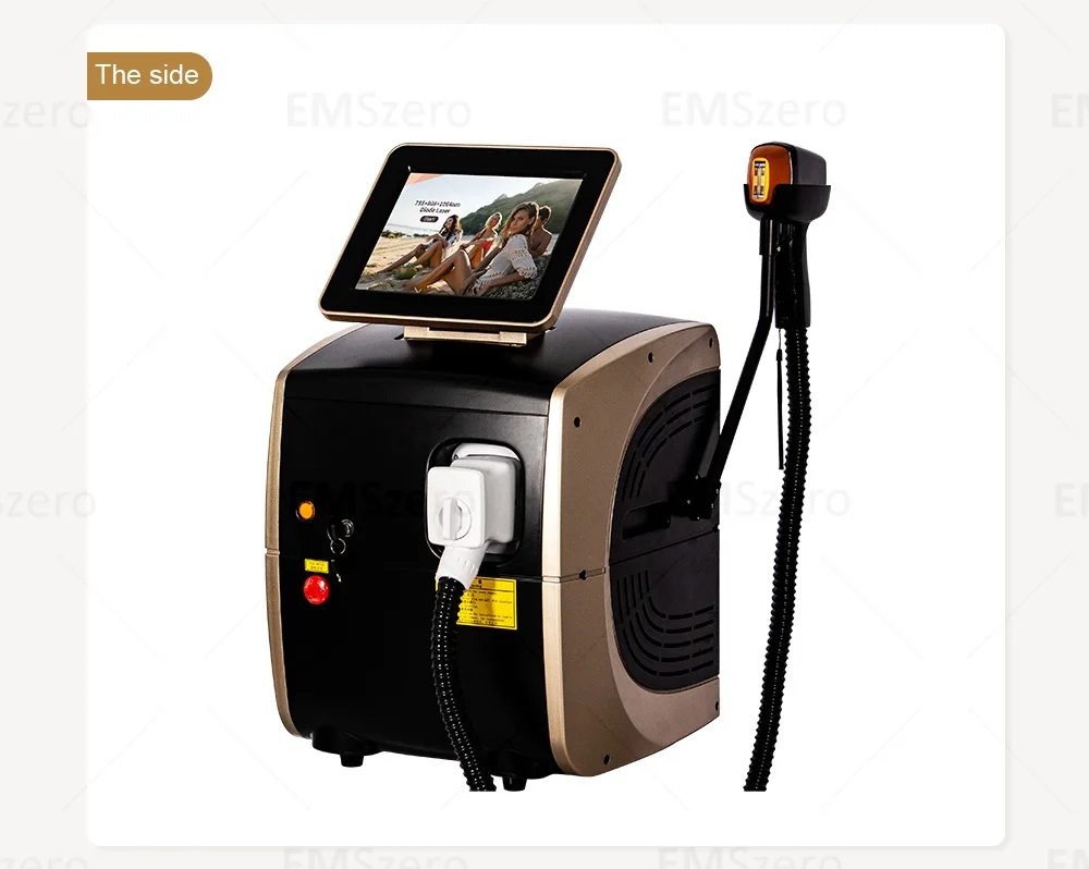 Portable 808 3wave Diode Permanent Hair Remove Fast Depilation Painfree Follicle Penetration Skin Rejuvenation Device