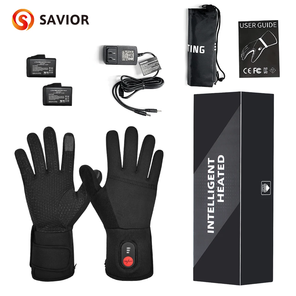 Rechargeable Electric Heated Gloves Waterproof Women Men Touch Screen Thermal Motorcycle Gloves Heated Motorbike Skiing Ridding