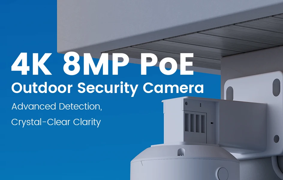 ZOSI C296 2PK/4PK 8MP PoE PTZ Camera Outdoor with Human Vehicle Detection 4K Color Night Vision Surveillance IP Security Camera