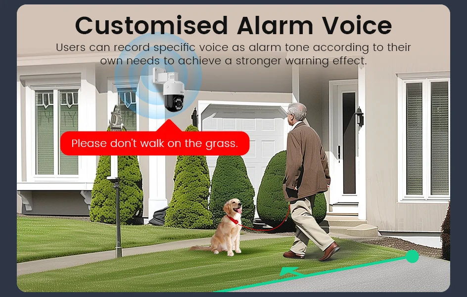 ZOSI C296 2PK/4PK 8MP PoE PTZ Camera Outdoor with Human Vehicle Detection 4K Color Night Vision Surveillance IP Security Camera