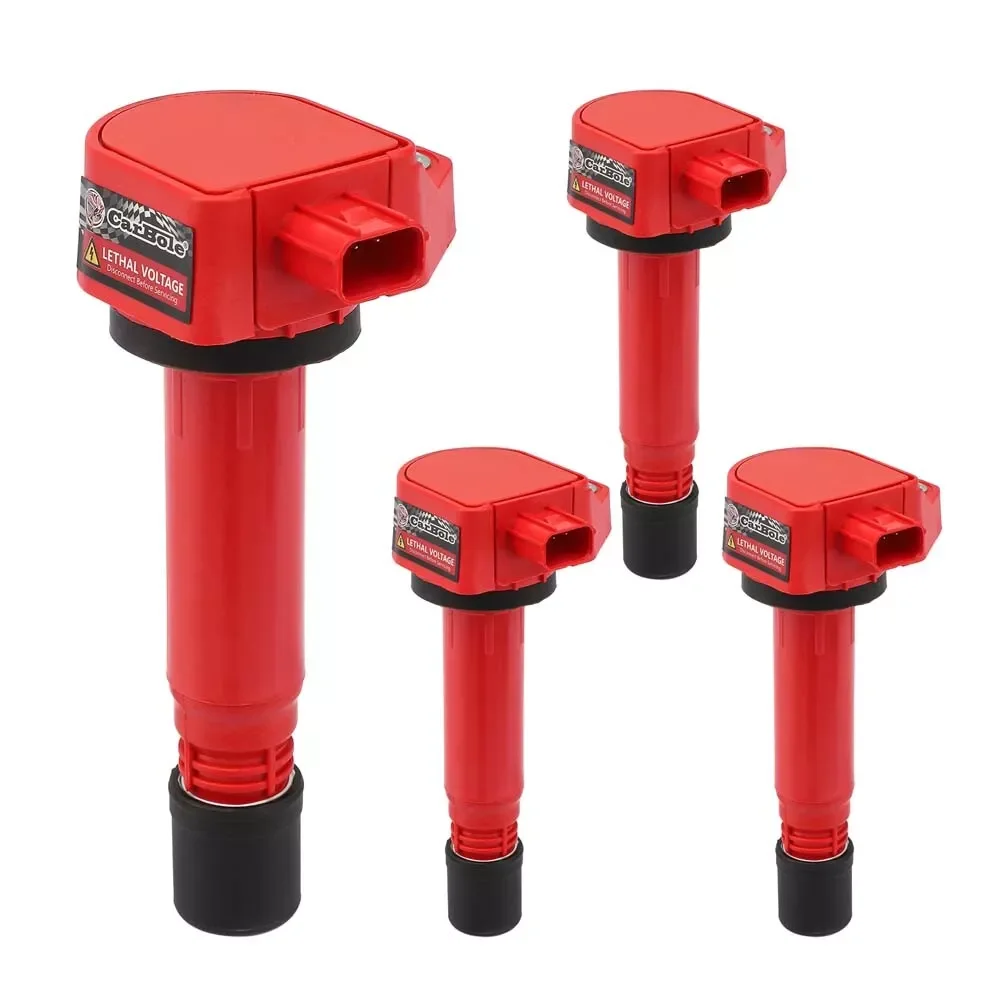 4 Pack Ignition Coil & Platinum Spark Plug For 2006-2011 Honda Civic 1.8L UF582