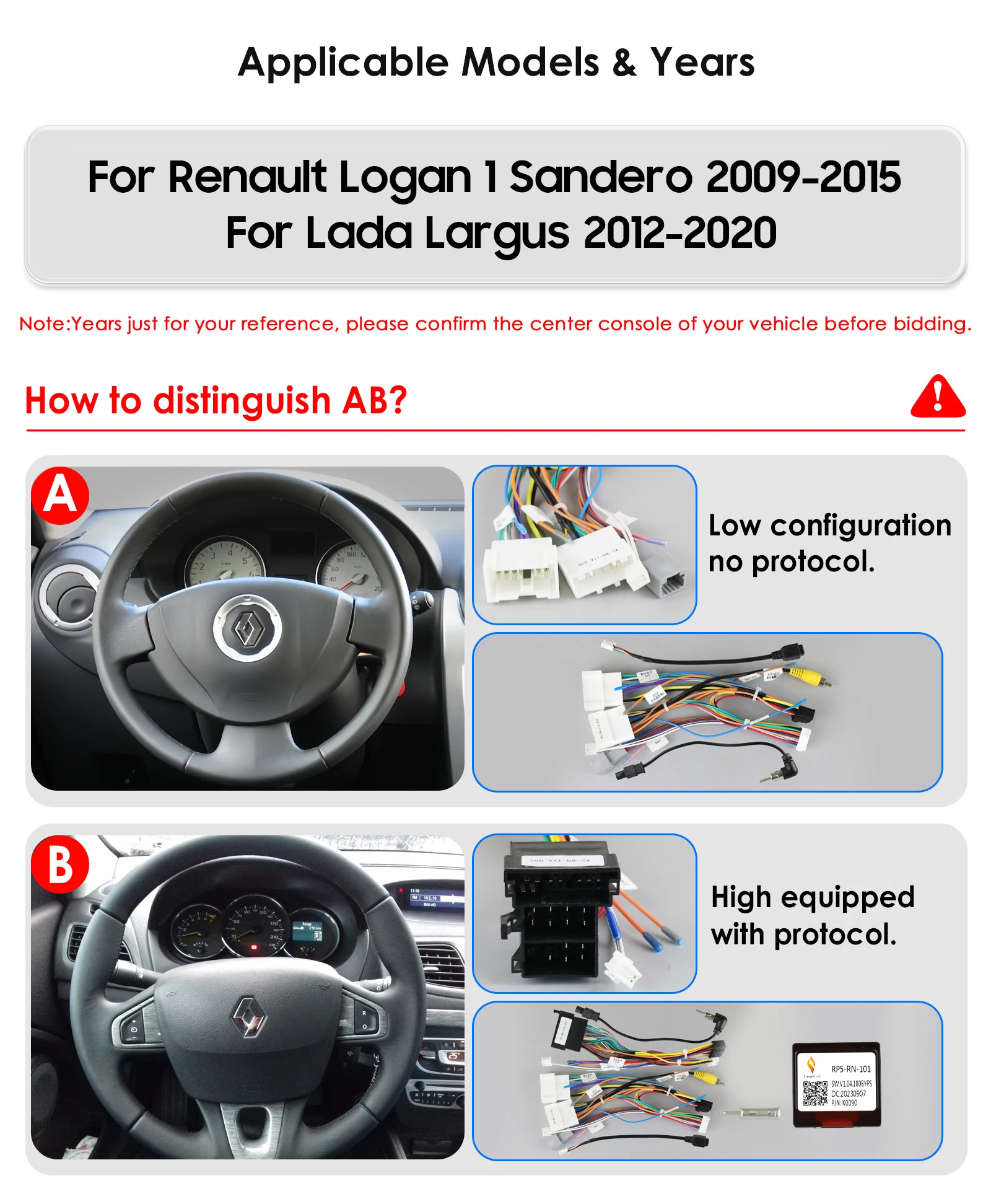 Hizpo Android 14 2Din Car Radio for Lada Renault Logan 1 Sandero 2009-2015 For Lada Largus 2012-2020 Carplay Navigation Stereo