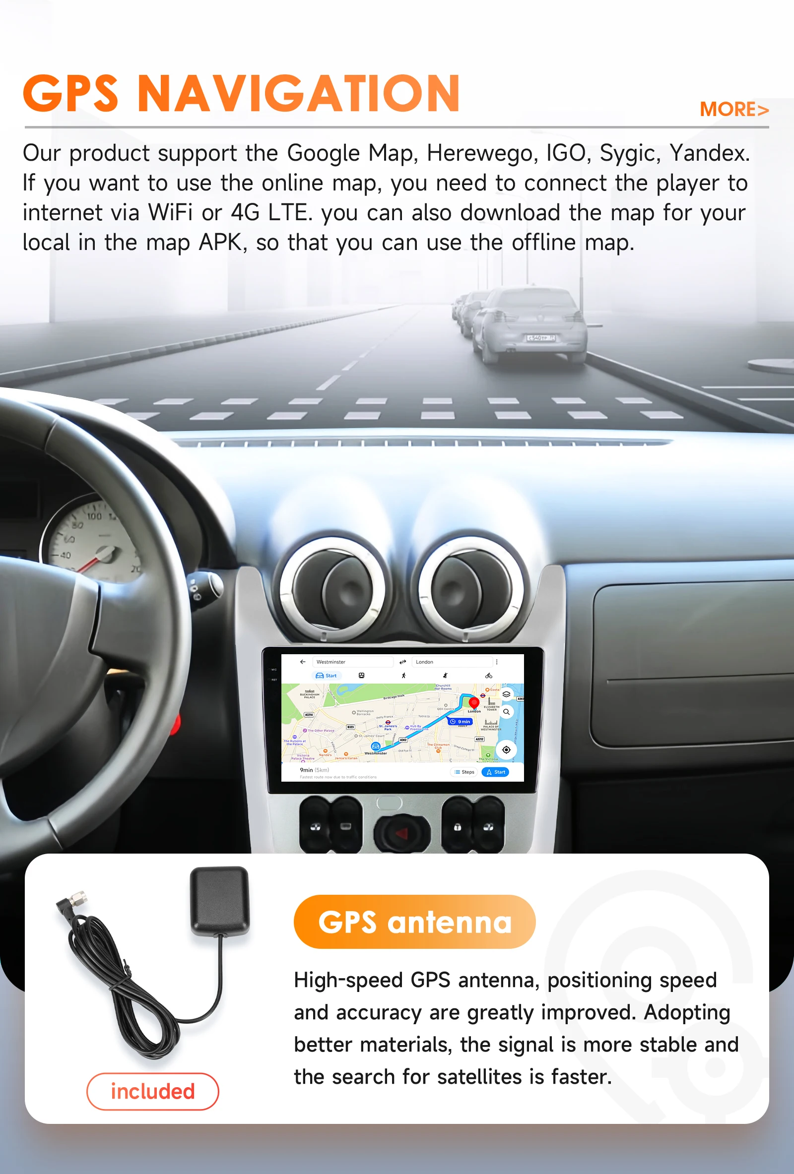 Hizpo Android 14 2Din Car Radio for Lada Renault Logan 1 Sandero 2009-2015 For Lada Largus 2012-2020 Carplay Navigation Stereo