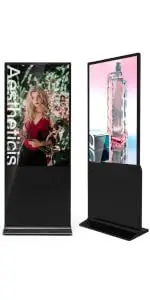 65 Inch 4K Digital Signage Kiosk Indoor Floor Standing Commercial Monitor Advertising Display LCD Totem with HDMI Input