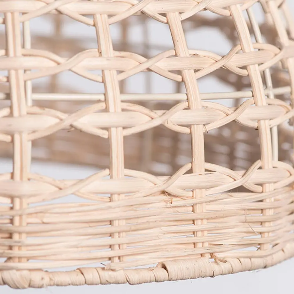 Rattan Pendant Lamp Shade Hand Woven Lampshade Light Fixture Chandelier Ceiling Pendant Lights Cover Home Decor