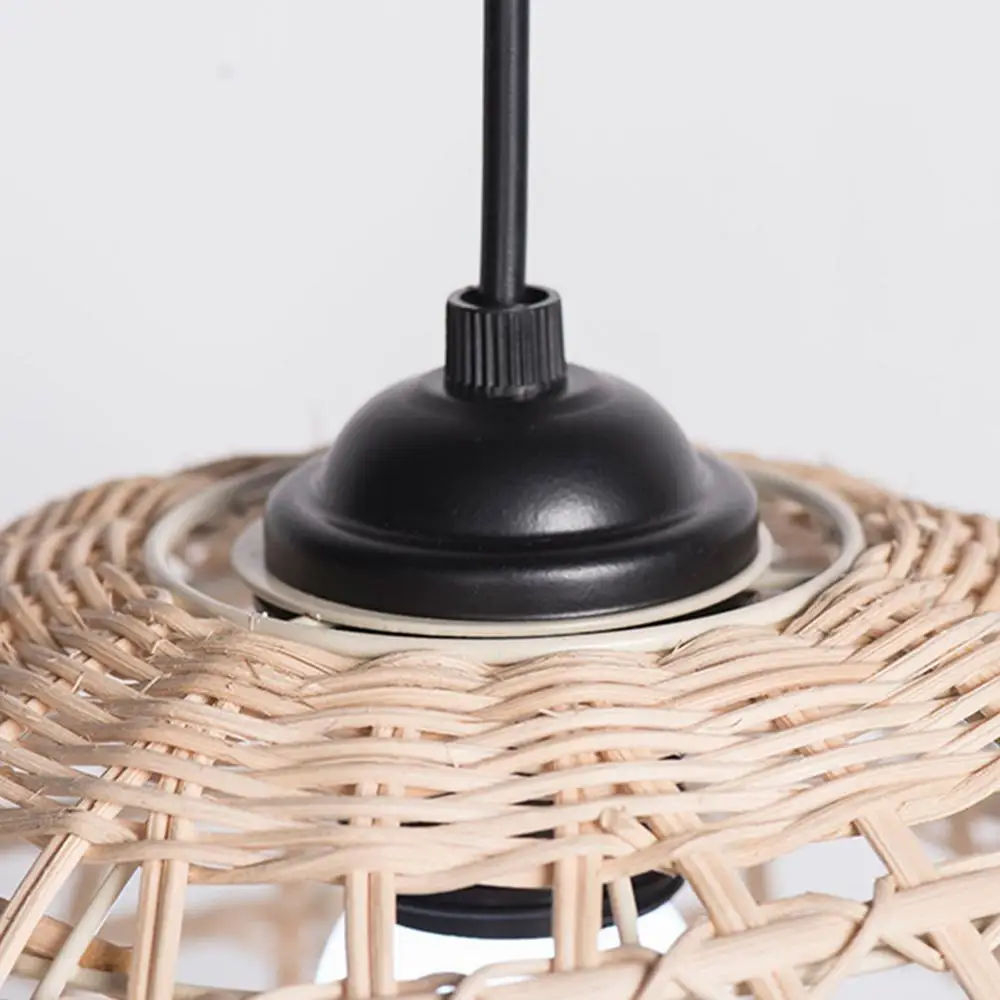 Rattan Pendant Lamp Shade Hand Woven Lampshade Light Fixture Chandelier Ceiling Pendant Lights Cover Home Decor