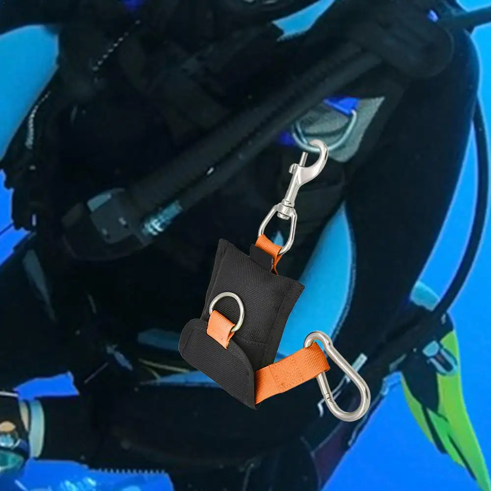 Freediving Rope 8.5 Ft Safety Free Diving Lanyard Scuba Diving Accessories Anti-Lost Strap With Carabiner Underwater Diving Tool