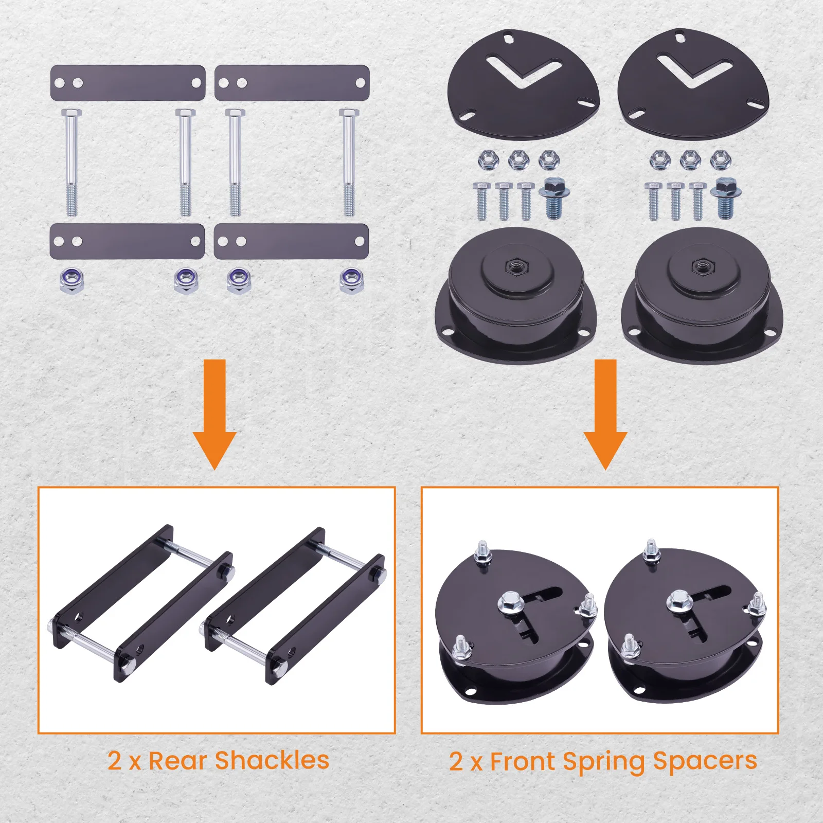 2in Lift Kit for Honda ACTY HA4 Models 1990-1998 Powder Coated