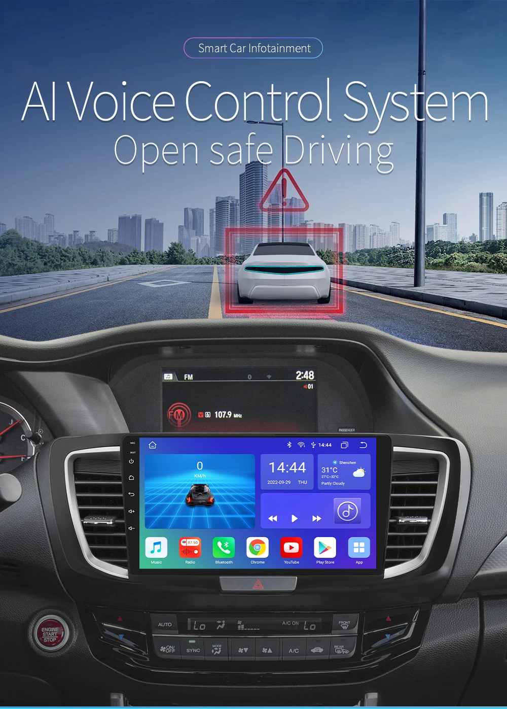 Hizpo 7862 Stereo For Honda ACCORD 9 2.0L 2.4L 2012 2013 2015 2016 2018 2Din Android Car Radio Multimedia GPS Navigation Audio