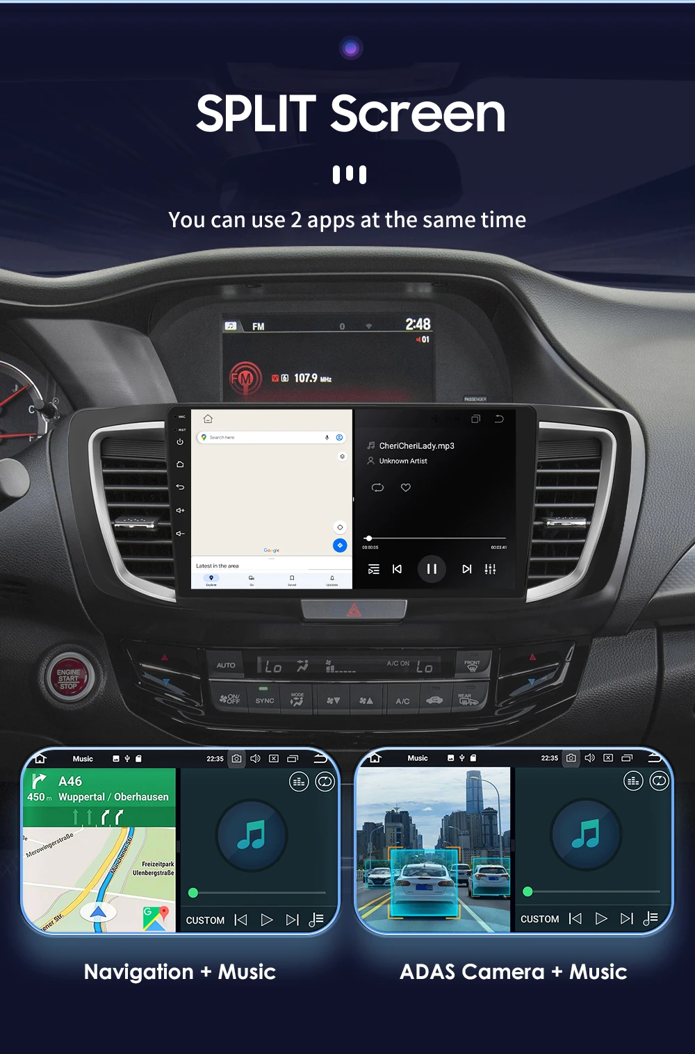 Hizpo 7862 Stereo For Honda ACCORD 9 2.0L 2.4L 2012 2013 2015 2016 2018 2Din Android Car Radio Multimedia GPS Navigation Audio