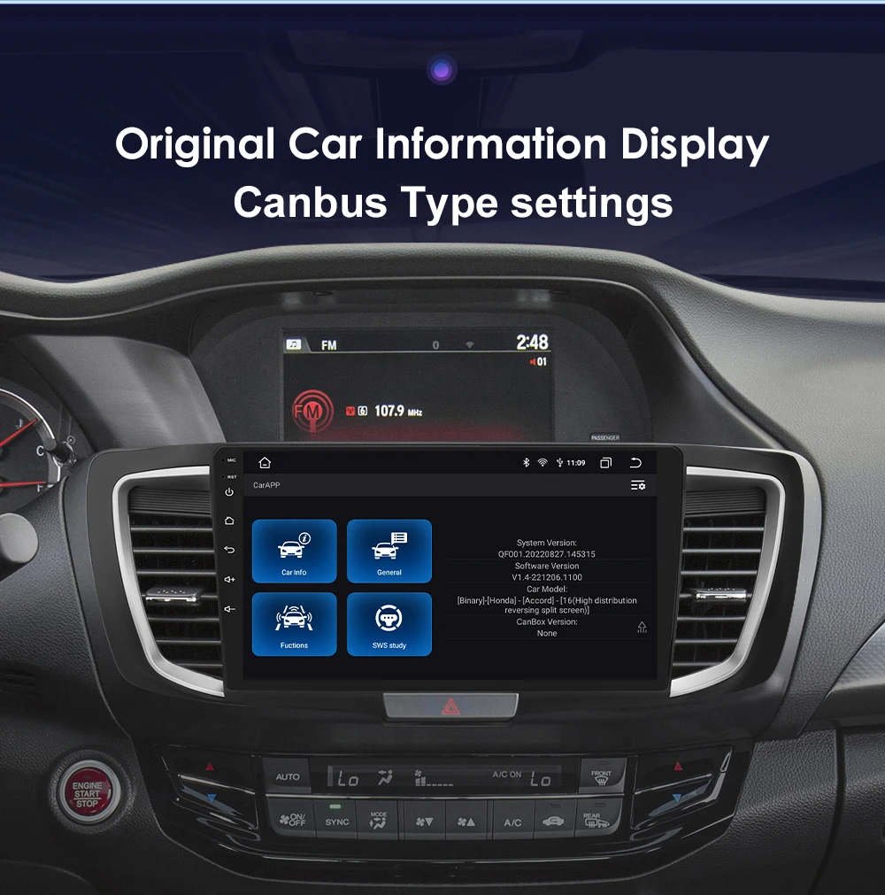 Hizpo 7862 Stereo For Honda ACCORD 9 2.0L 2.4L 2012 2013 2015 2016 2018 2Din Android Car Radio Multimedia GPS Navigation Audio