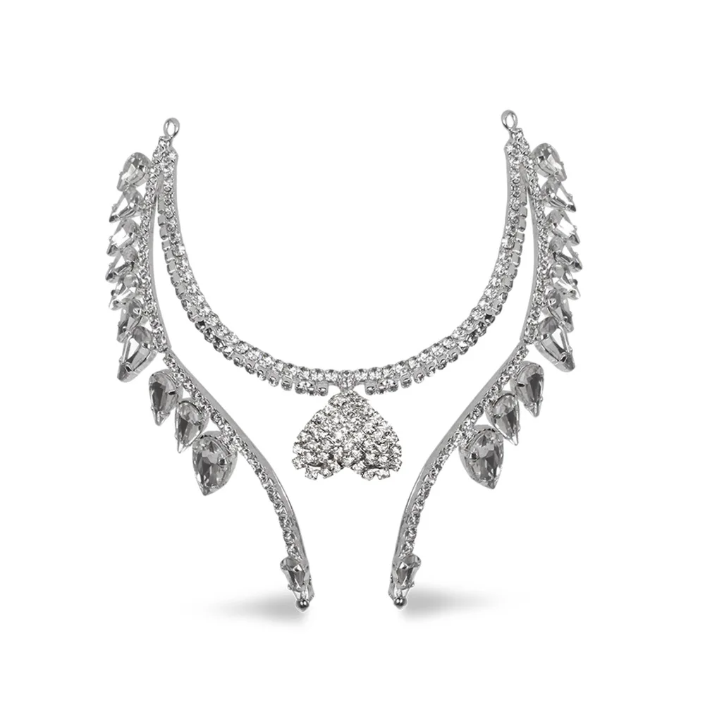 Stonefans Heart Forehead Chain Headpiece for Women Y2k Hair Tiara Headbands Decoration Wedding Accessories Brides Jewelry Gift