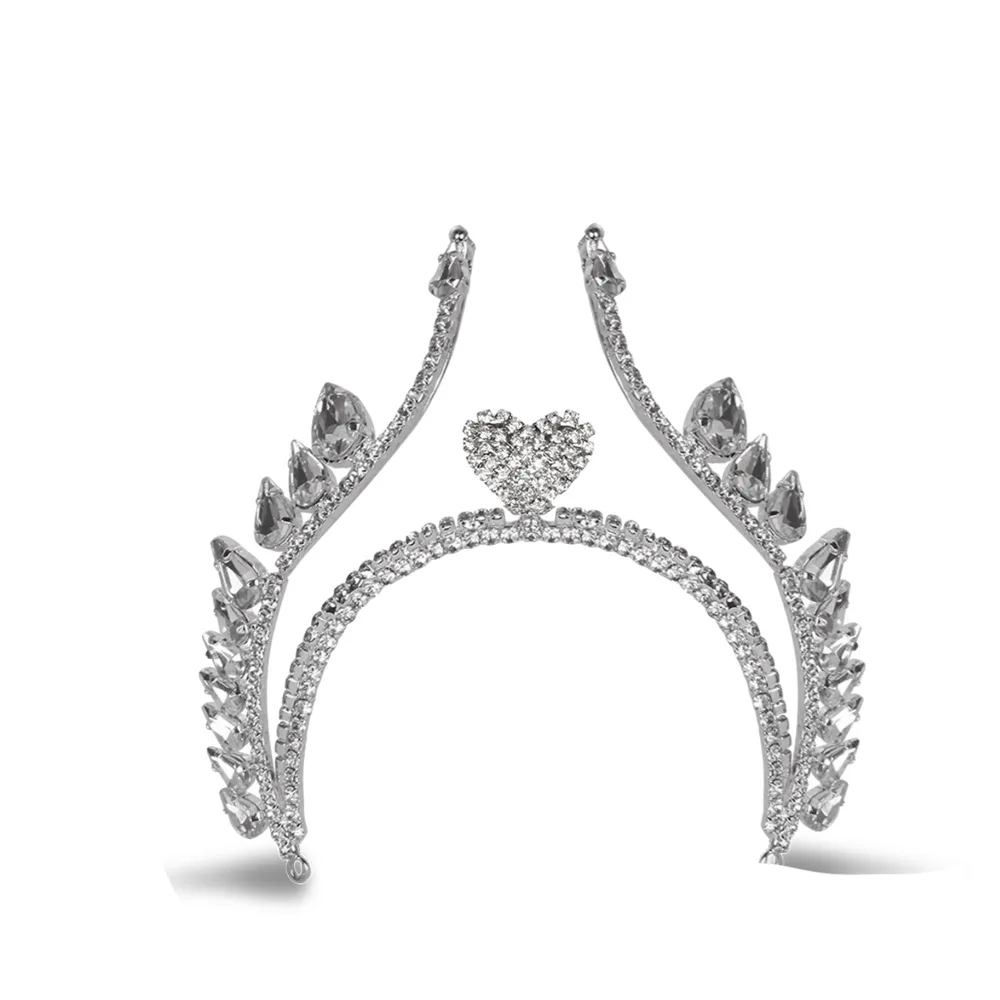 Stonefans Heart Forehead Chain Headpiece for Women Y2k Hair Tiara Headbands Decoration Wedding Accessories Brides Jewelry Gift