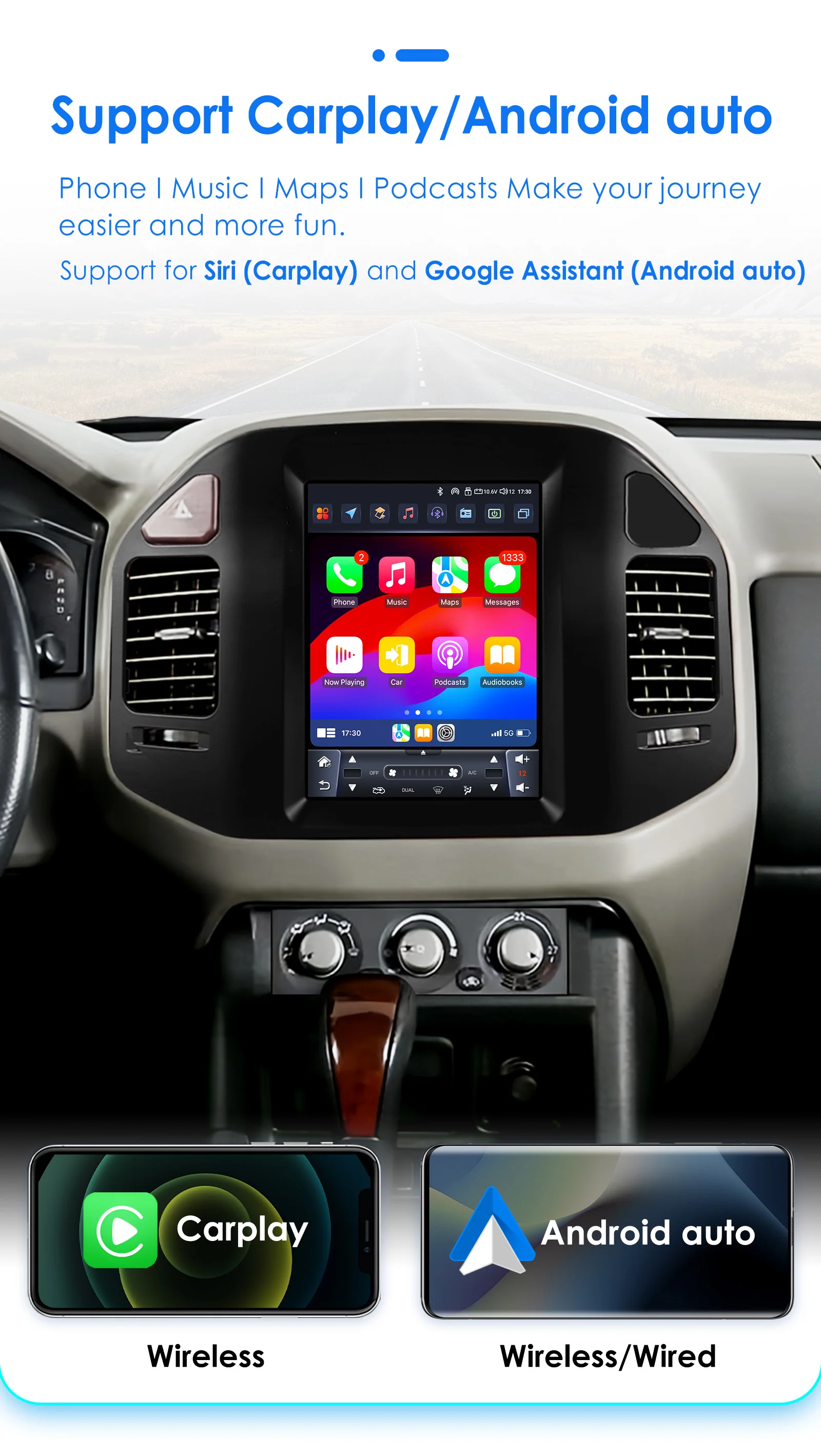 Hizpo 9.7" For Mitsubishi Pajero V60 V68 V73 1999-2006 Tesla Screen Car Android Multimedia Radio Stereo Carplay GPS Navigation
