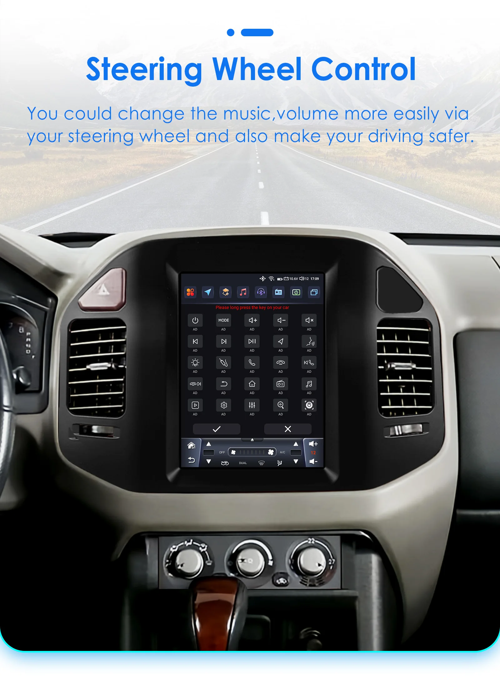 Hizpo 9.7" For Mitsubishi Pajero V60 V68 V73 1999-2006 Tesla Screen Car Android Multimedia Radio Stereo Carplay GPS Navigation